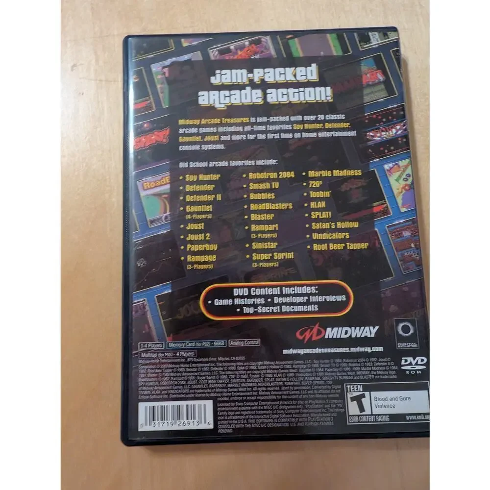 🎃 PlayStation 2 Midway Arcade Treasures Game